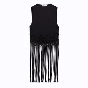 ZARA MIXED MACRAMÉ TOP